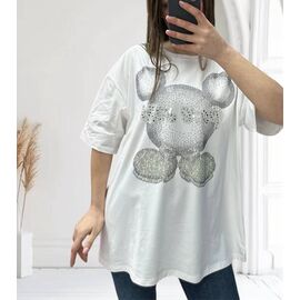 Фотография Футболка женская 25102 white р.46-60 "G.L.S.A" недорого оптом от прямого поставщика