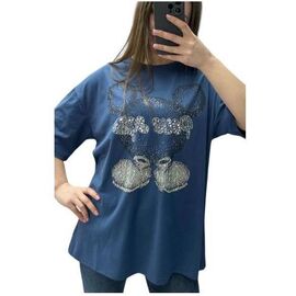 Фотография Футболка женская 25102 blue р.46-60 "G.L.S.A" недорого оптом от прямого поставщика