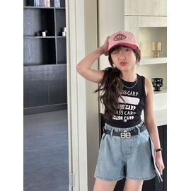 Дитячі шорти на дівчинку 6858 l.blue р.110-160 "Yalisi" недорого оптом від прямого постачальника