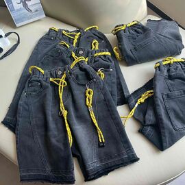 Дитячі шорти на дівчинку 7155 d.grey р.110-160 "Yalisi" недорого оптом від прямого постачальника