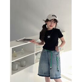 Дитячі шорти на дівчинку 7155 l.blue р.110-160 "Yalisi" недорого оптом від прямого постачальника