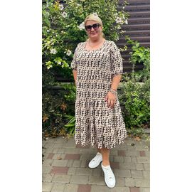 Сукня літня жіноча 366 beige р.52-56 "ZLATA" недорого оптом від прямого постачальника