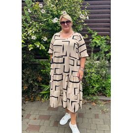 Сукня літня жіноча 366-1 beige р.52-56 "ZLATA" недорого оптом від прямого постачальника