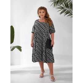 Сукня літня жіноча 366-1 black р.52-56 "ZLATA" недорого оптом від прямого постачальника