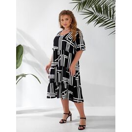 Сукня літня жіноча 366-2 black р.52-56 "ZLATA" недорого оптом від прямого постачальника