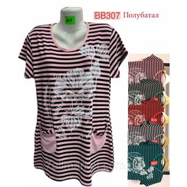 Туніка жіноча літня/напівбатал розміри 3XL-6XL (мікс кв) "NICOLAS" недорого від прямого постачальника
