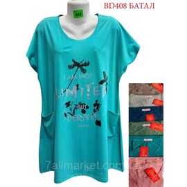 Туніка жіноча літня батал розміри 5XL-8XL (мікс кв) "NICOLAS" недорого від прямого постачальника