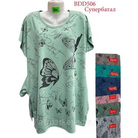 Туніка жіноча літня супербатал розміри 7XL-10XL (мікс кв) "NICOLAS" недорого від прямого постачальника