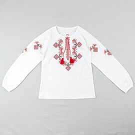 Вишиванка дитяча на дівчинку 15-02 white р.110-122 "Webi" недорого оптом від прямого постачальника