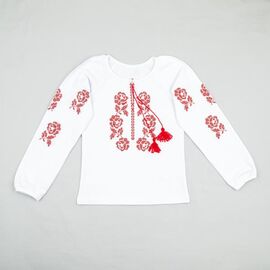 Вишиванка дитяча на дівчинку 15-02-2 white р.110-122 "Webi" недорого оптом від прямого постачальника