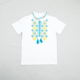 Вишиванка дитяча легка на хлопчика 15-11 white р.98-104 "Webi" недорого оптом від прямого постачальника
