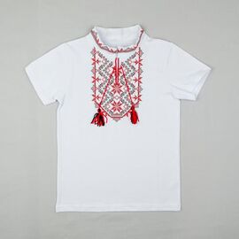 Вишиванка дитяча легка на хлопчика 15-11-12 white р.128-140 "Webi" недорого оптом від прямого постачальника