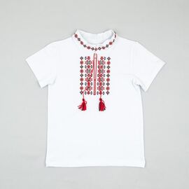 Вишиванка дитяча легка на хлопчика 15-11-9 white р.146-158 "Webi" недорого оптом від прямого постачальника
