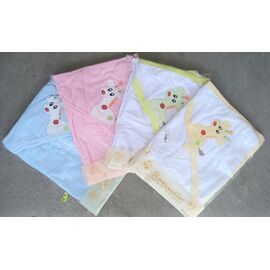 Рушник дитячий на дівчинку WB14 white-yellow р.80*90 "Webi" недорого оптом від прямого постачальника