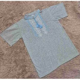 Фотография Вышиванка детская лёгкая на мальчика LM10 l.grey р.140-176 "Limerense" недорого оптом от прямого поставщика