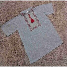 Фотография Вышиванка детская лёгкая на мальчика LM11 l.grey р.140-176 "Limerense" недорого оптом от прямого поставщика