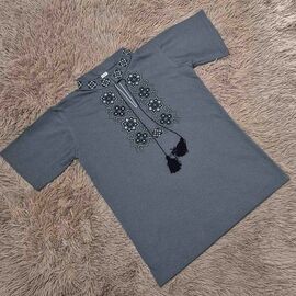 Фотография Вышиванка детская лёгкая на мальчика LM12 grey р.140-176 "Limerense" недорого оптом от прямого поставщика