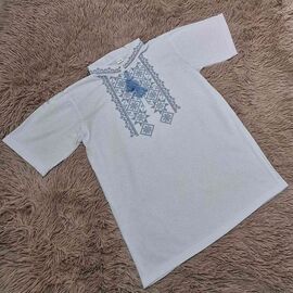 Фотография Вышиванка детская лёгкая на мальчика LM13 white р.140-176 "Limerense" недорого оптом от прямого поставщика