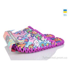 Фотография Тапки женские для дома Весна/осень 0919 фіолетовий (8 пар р.30-36) "Active" недорого оптом от прямого поставщика