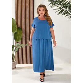 Фотография Костюм женский BT217 blue р.50-60 "ZLATA" недорого оптом от прямого поставщика