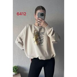 Светр жіночий 6412 beige р.52-58 "FSN" недорого оптом від прямого постачальника