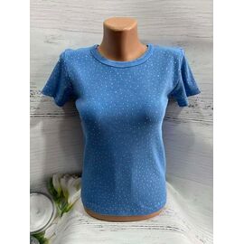 Фотография Футболка женская 8490 l.blue р.S-L "SHEPARIS" недорого оптом от прямого поставщика