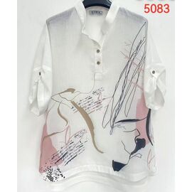 Сорочка жіноча літня 5083 white р.52-62 "LIDA" недорого оптом від прямого постачальника