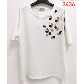 Фотография Футболка женская 3436 white р.52-62 "LIDA" недорого оптом от прямого поставщика