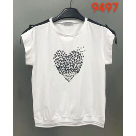 Фотография Футболка женская 9497 white р.52-62 "LIDA" недорого оптом от прямого поставщика