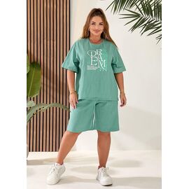 Фотография Костюм женский 6055 green р.48-54 "OSKA" недорого оптом от прямого поставщика