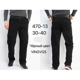 Штани чоловічі утеплені 470-13 black р.30-40 "Vingvgs" недорого оптом від прямого постачальника