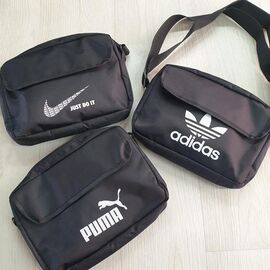 Сумка чоловіча NK35 black р.23*16*5 "Candy bags" недорого оптом від прямого постачальника