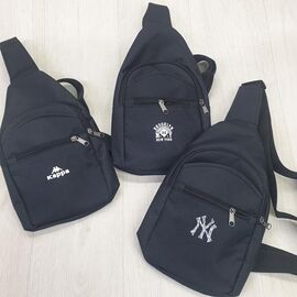 Сумка чоловіча NY108 black р.35*13*6 "Candy bags" недорого оптом від прямого постачальника