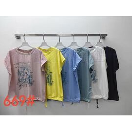 футболка жіноча 669 mix р.52-58 "Even&Efair" недорого оптом від прямого постачальника