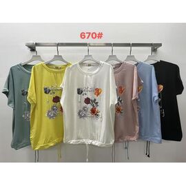 футболка жіноча 670 mix р.52-58 "Even&Efair" недорого оптом від прямого постачальника