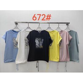 футболка жіноча 672 mix р.52-58 "Even&Efair" недорого оптом від прямого постачальника