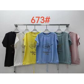 футболка жіноча 673 mix р.52-58 "Even&Efair" недорого оптом від прямого постачальника