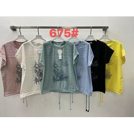 футболка жіноча 675 mix р.52-58 "Even&Efair" недорого оптом від прямого постачальника