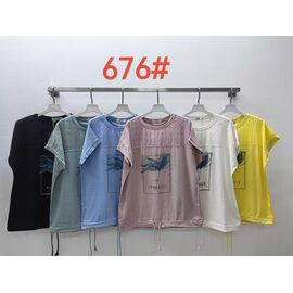 футболка жіноча 676 mix р.52-58 "Even&Efair" недорого оптом від прямого постачальника