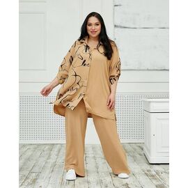 Фотография Костюм женский A17 beige р.50-62 "Sinevir" недорого оптом от прямого поставщика
