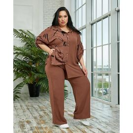 Фотография Костюм женский A17 brown р.50-62 "Sinevir" недорого оптом от прямого поставщика