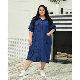 Фотография Платье летнее женское M47B navy р.52-62 "Sinevir" недорого оптом от прямого поставщика
