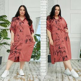 Фотография Платье летнее женское M47B powder р.52-62 "Sinevir" недорого оптом от прямого поставщика