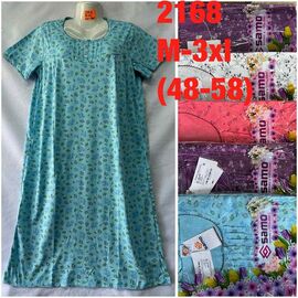 Нічня жіноча 2168-1 mix р.48-56 "WHITE" недорого оптом від прямого постачальника