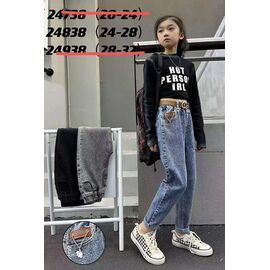 Джинси дитячі на дівчинку 24838 black р.6-10 "Фунтик" недорого оптом від прямого постачальника