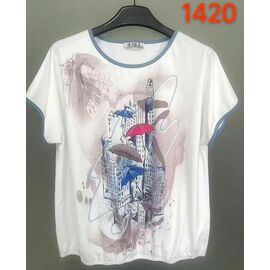 футболка жіноча 1420 white р.52-62 "LIDA" недорого оптом від прямого постачальника