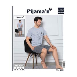 Фотография Пижама мужская 6170-24 l.grey р.M-2XL "Vehuiah" недорого оптом от прямого поставщика