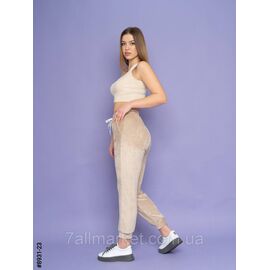 Фотография Спортивные брюки женские с принтом велюр батал 50,52,54,56 "NOWEMBER" недорого от прямого поставщика