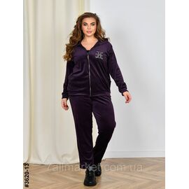 Спортивний костюм жіночий на блискавці велюр батал 54,56,58 (5кв) "NOWEMBER"