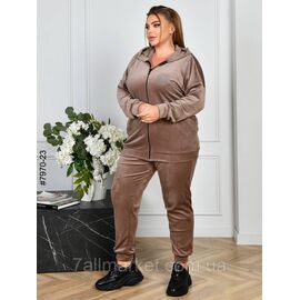 Спортивний костюм жіночий на блискавці велюр супербатал 54-56,56-58,58-60 "NOWEMBER"